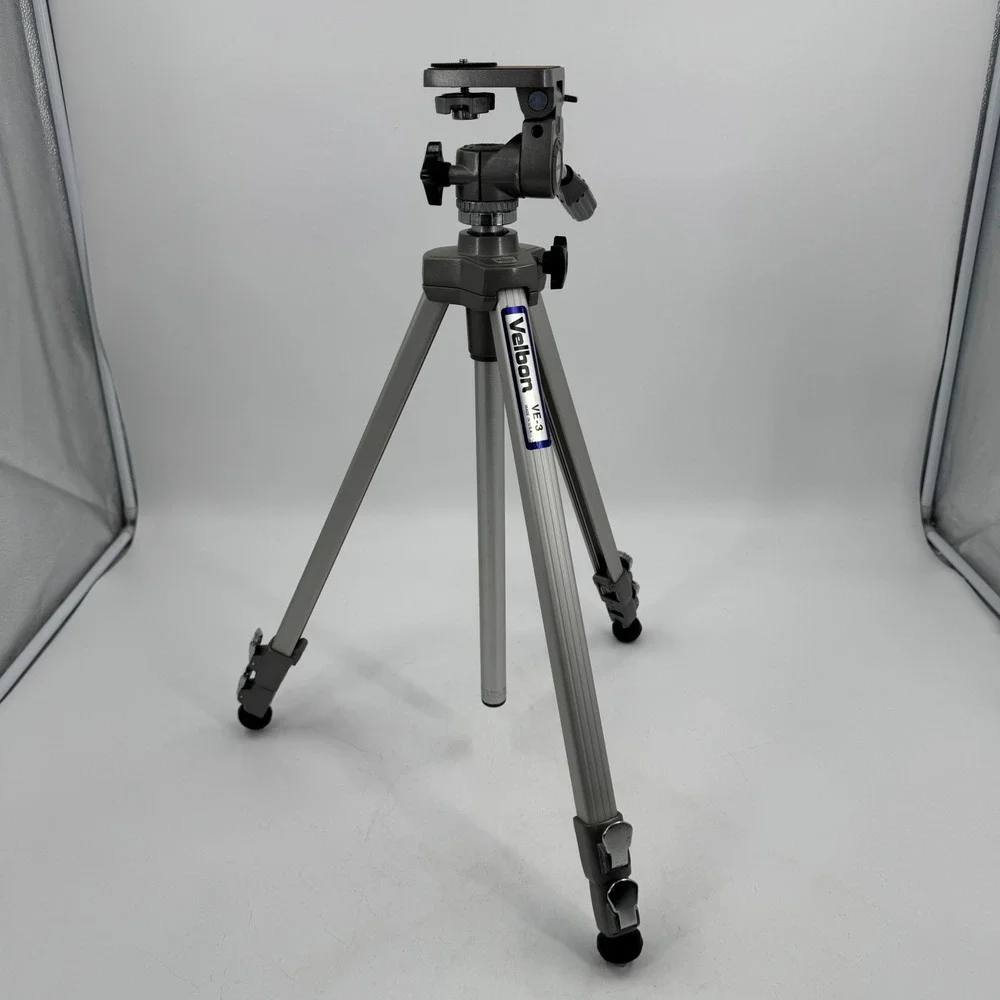 Velbon VE-3 Tripod Lightweight Sturdy Channel Legs Single Action Lever‎ Lock